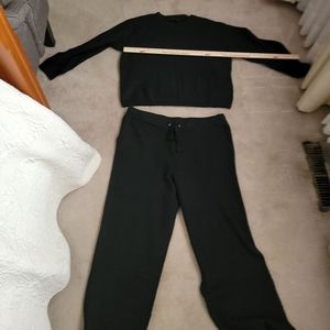 Black sweater pants set